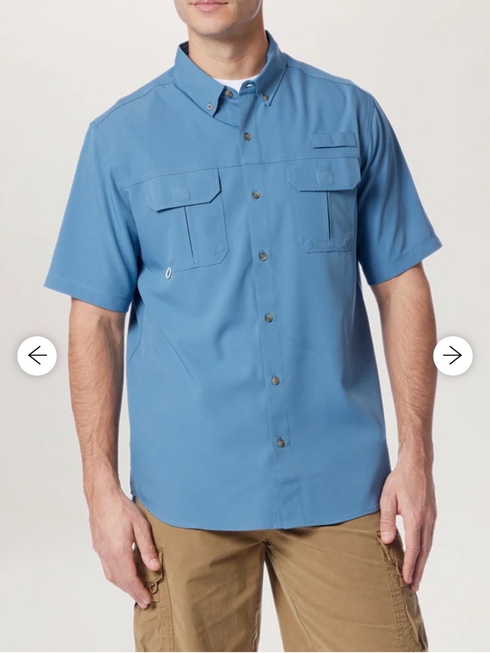UNIONBAY Men’s Short-Sleeve Button-Down Shirt - Light Blue